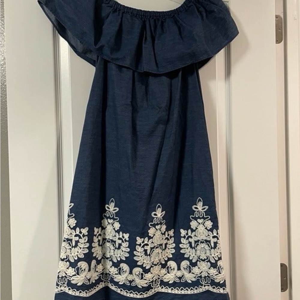 Westport Denim Dress with Embroidery